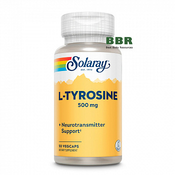 L-Tyrosine 500mg 50 Veg Caps, Solaray
