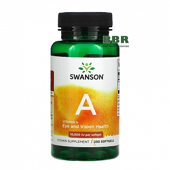 Vitamin A 10000iu 250 Softgels, Swanson