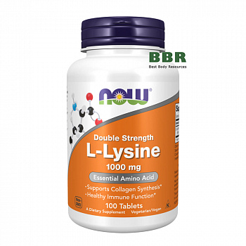 L-Lysine 1000mg 100 Tabs, NOW Foods