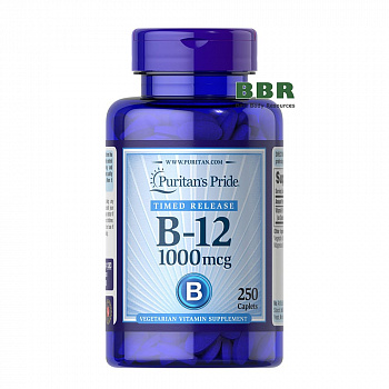 Vitamin B-12 1000mcg 250 Tabs, Puritans Pride