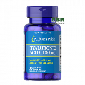 Hyaluronic Acid 100mg 30 Caps, Puritans Pride