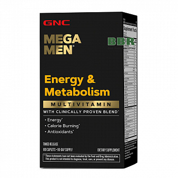Mega Men Energy & Metabolism 180 Tabs, GNC