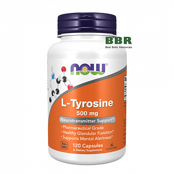 L-Tyrosine 500mg 120 Caps, NOW Foods